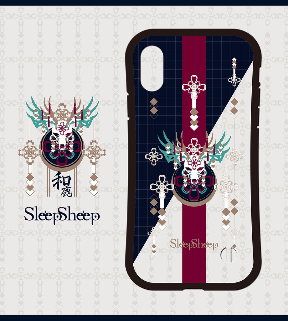 【スマホケース・グリップ型】和鹿
