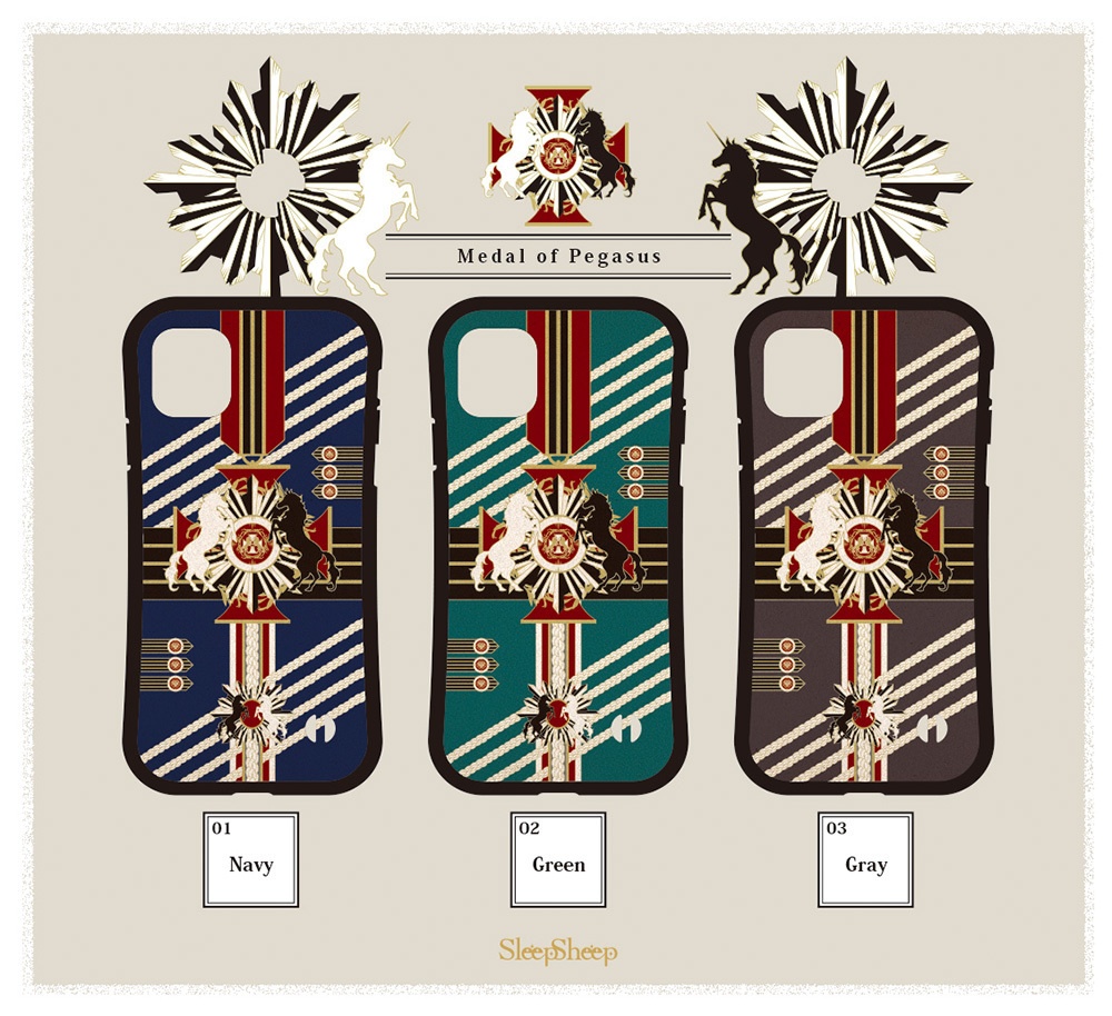 〈スマホケース・グリップ型〉勲章「Pegasus」