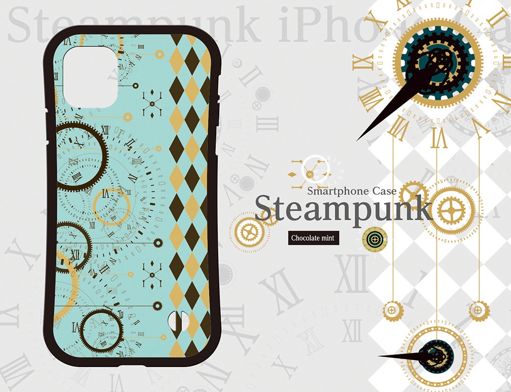 〈スマホケース・グリップ型〉スチームパンクシリーズ