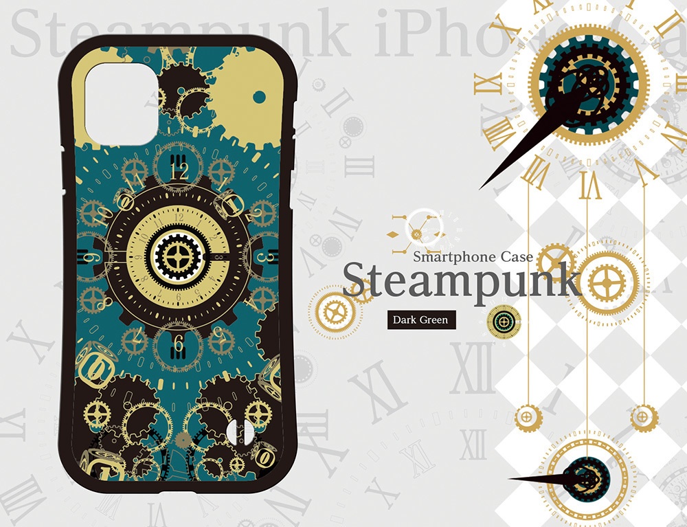 〈スマホケース・グリップ型〉スチームパンクシリーズ