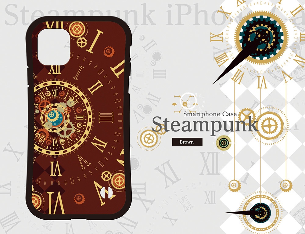 〈スマホケース・グリップ型〉スチームパンクシリーズ