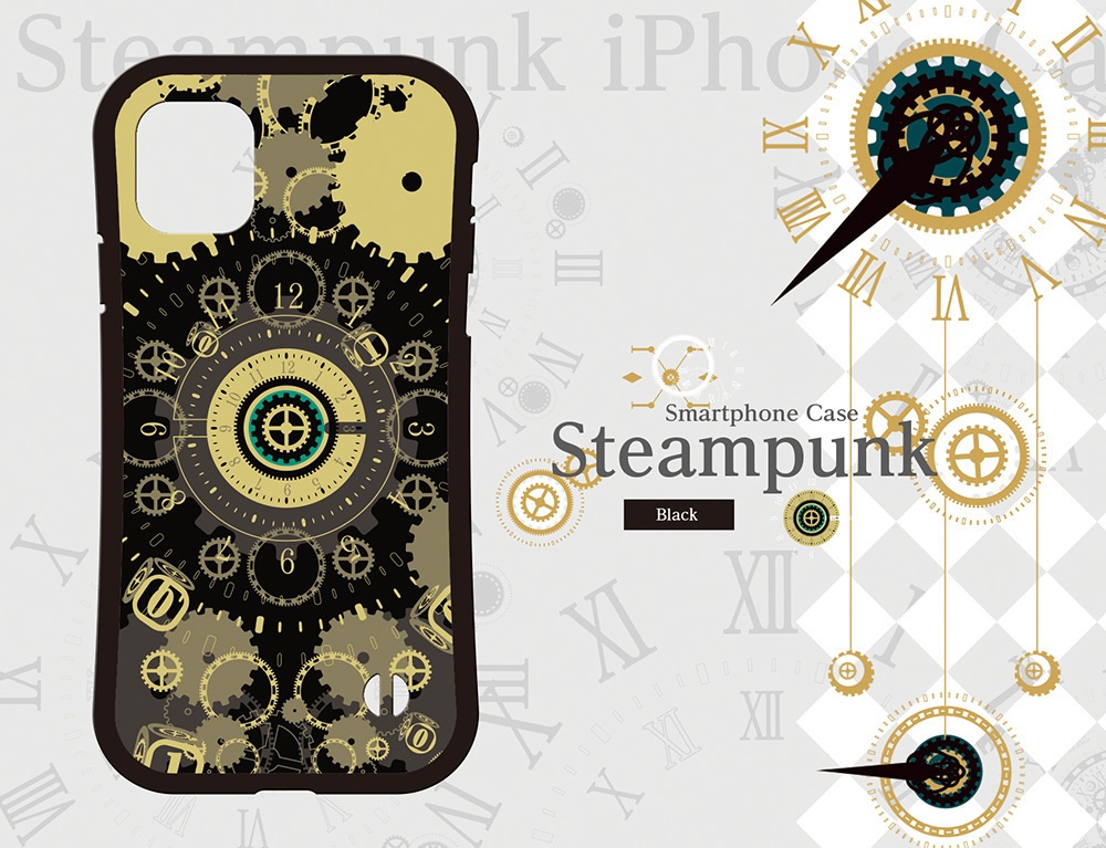 〈スマホケース・グリップ型〉スチームパンクシリーズ