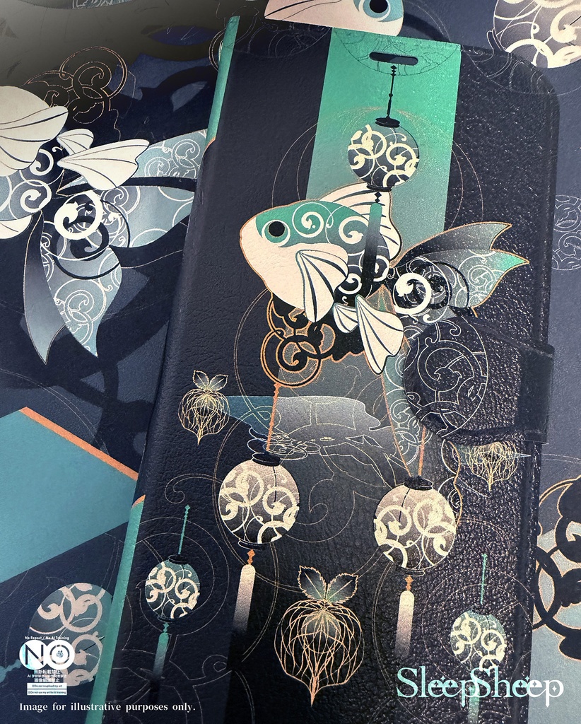 〈手帳型ケース〉和金魚