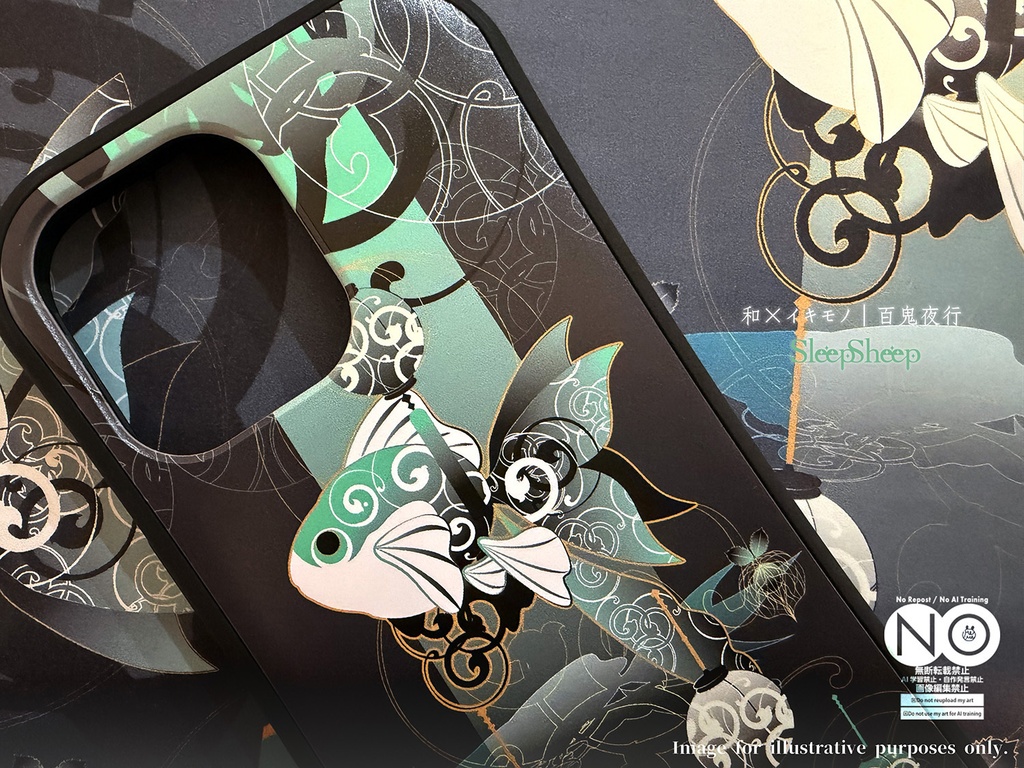 〈スマホケース・グリップ型〉和金魚