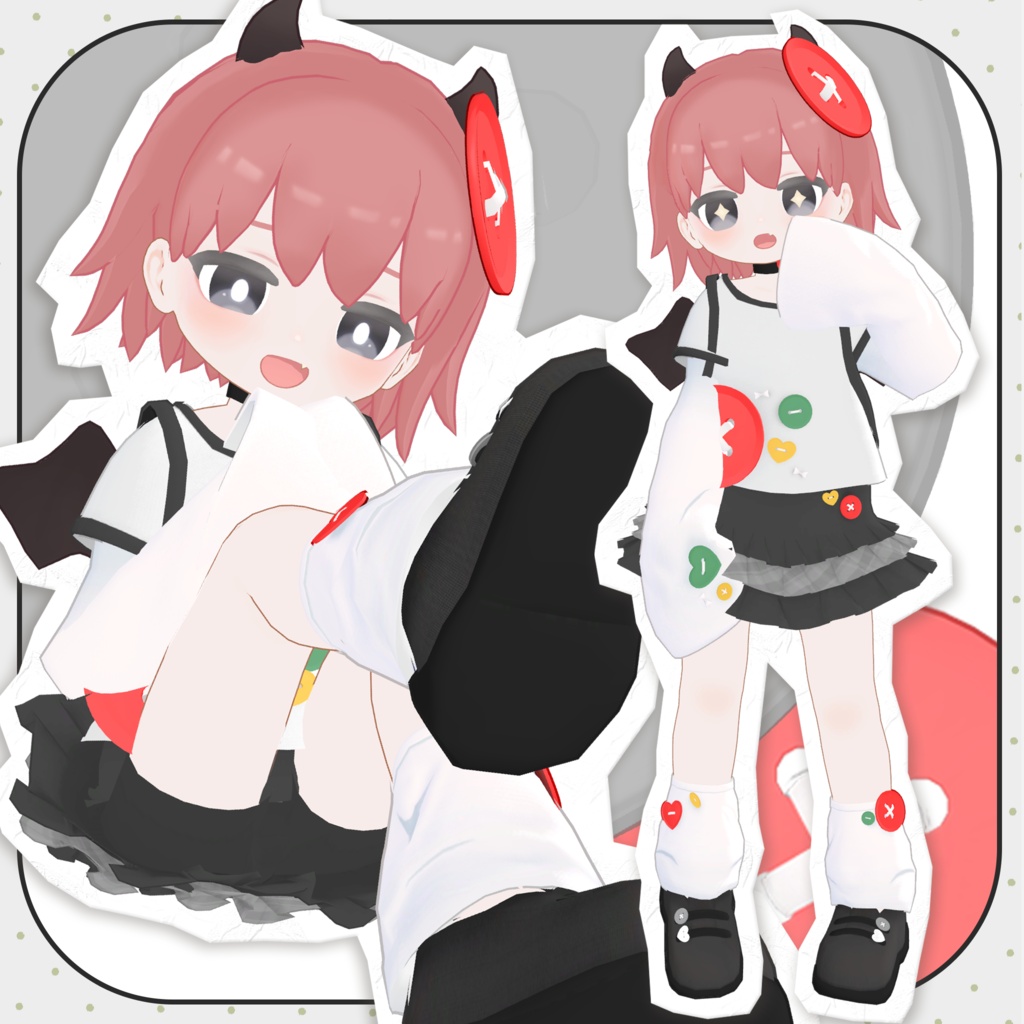 ✨SALE✨【まめふれんず/カロル】 BUTTON POP❤️