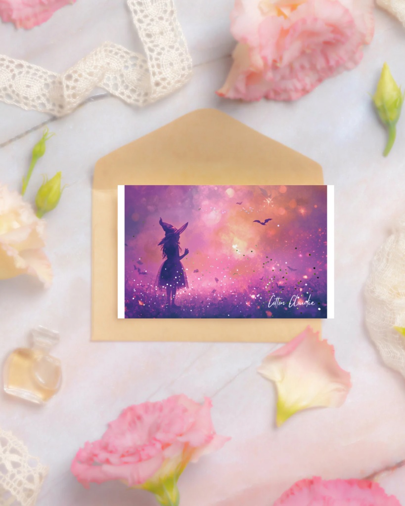 スマホ壁紙|待ち受け |PC壁紙|デジタルポスター|紫色の魔法【Cotton Cloudie】