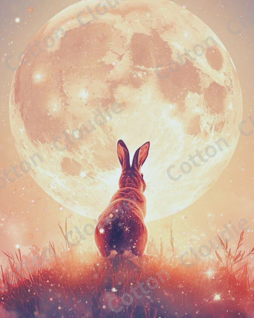 スマホ壁紙|待ち受け |PC壁紙|デジタルポスター|月夜の使者【Cotton Cloudie】