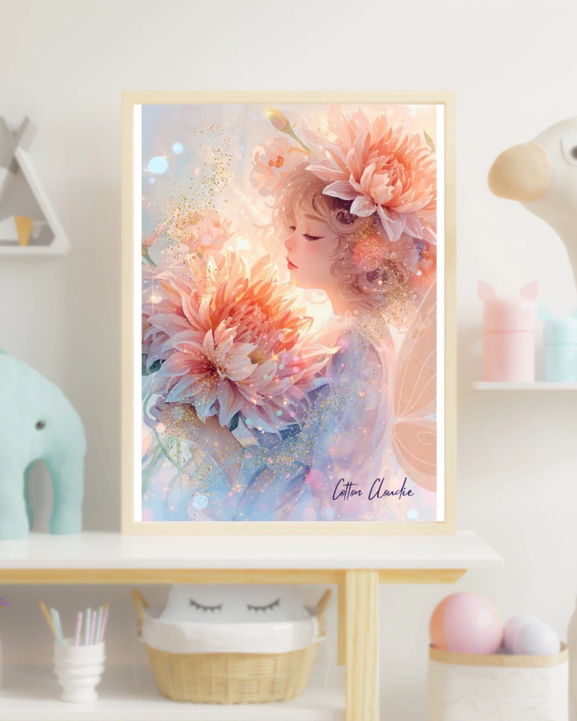 【Cotton Cloudie】花の祝福|花・幻想的・女の子・おしゃれ|スマホ壁紙|待ち受け 他