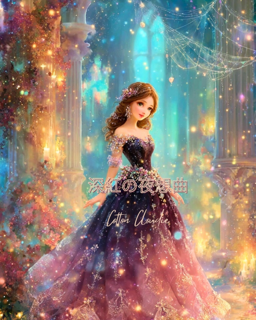 【Cotton Cloudie】夜想曲とバレリーナ|幻想的・優雅・おしゃれ|スマホ壁紙|待ち受け