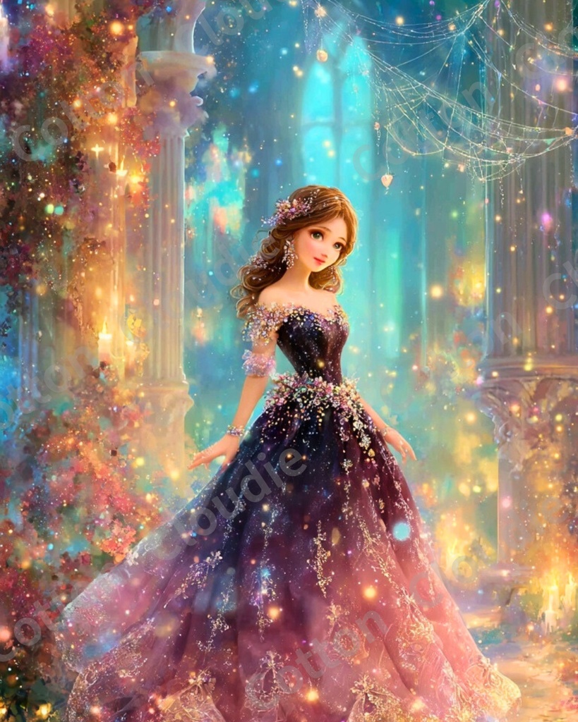 スマホ壁紙|待ち受け|デジタルポスター|夜想曲とバレリーナ【Cotton Cloudie】