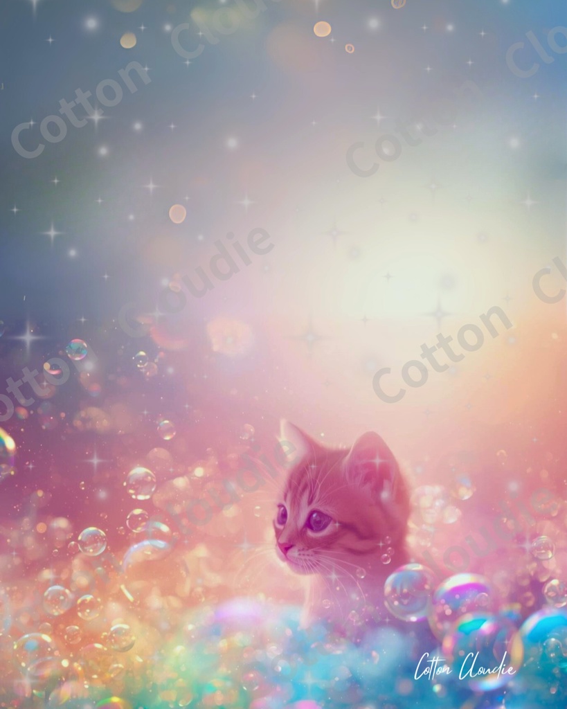 スマホ壁紙|待ち受け |PC壁紙|デジタルポスター|虹のきらめき【Cotton Cloudie】