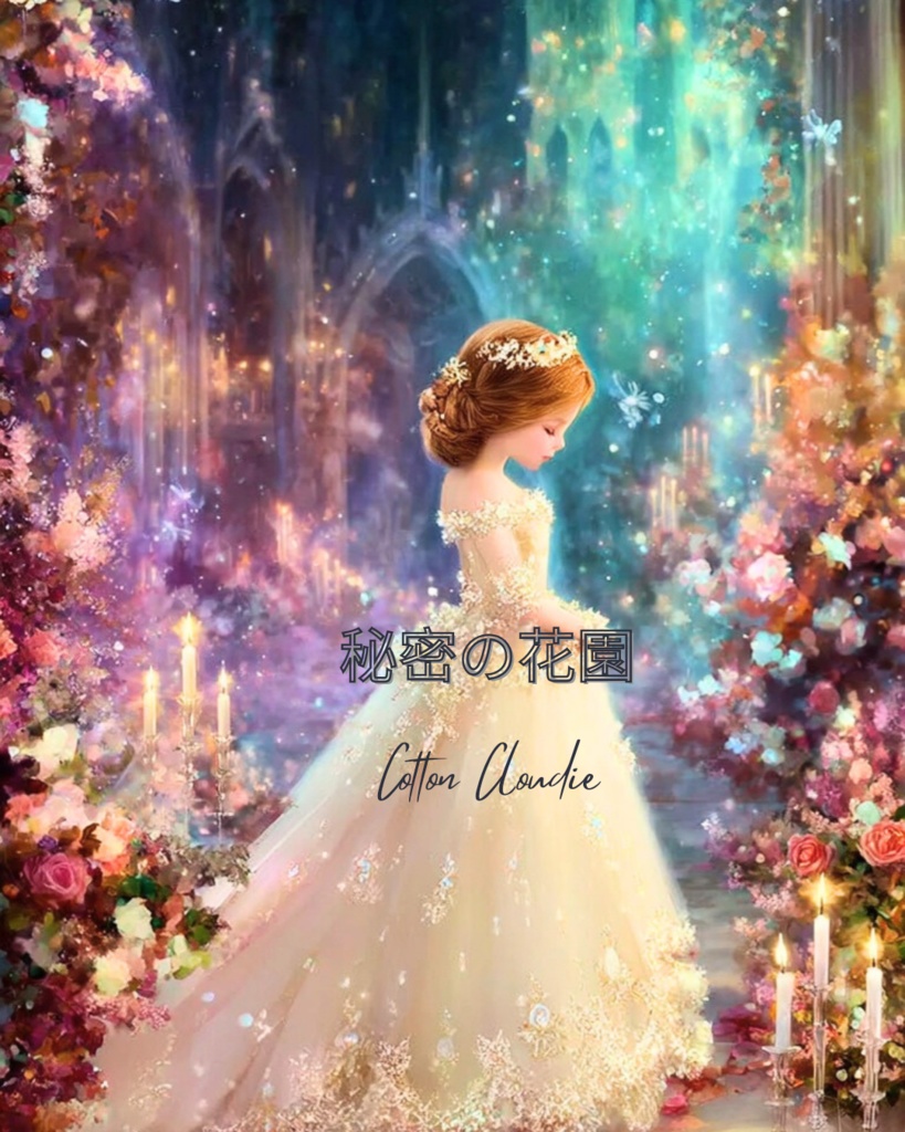 【Cotton Cloudie】ロマンスの対比|幻想的・プリンセス・おしゃれ|スマホ壁紙|待ち受け