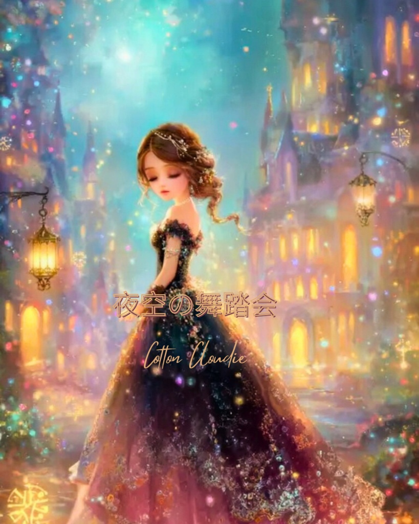 【Cotton Cloudie】ロマンスの対比|幻想的・プリンセス・おしゃれ|スマホ壁紙|待ち受け
