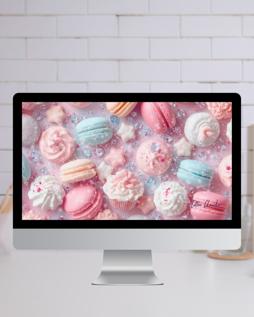 【Cotton Cloudie】ジュエルマカロン|パステル・マカロン・かわいい|スマホ壁紙|待ち受け 他