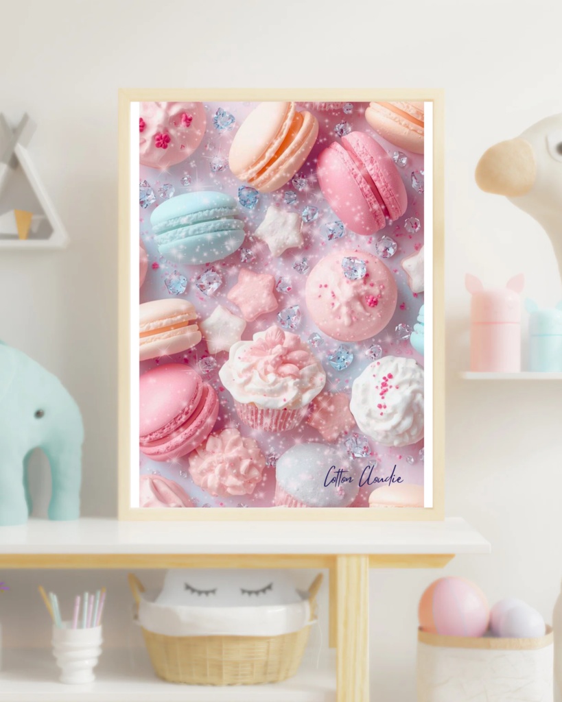 【Cotton Cloudie】ジュエルマカロン|パステル・マカロン・かわいい|スマホ壁紙|待ち受け 他