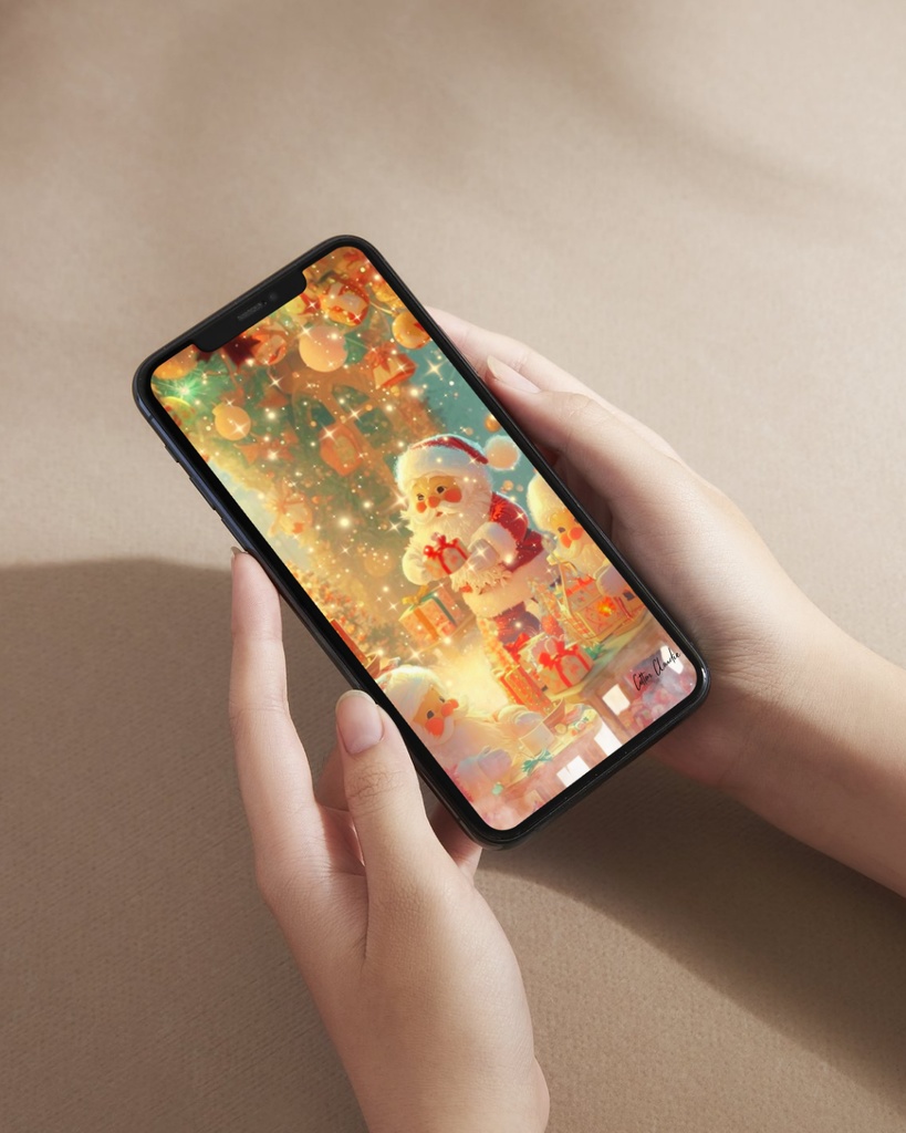【Cotton Cloudie】サンタ工房のクリスマス|幻想的・かわいい|スマホ壁紙|待ち受け 他【クリスマス限定】