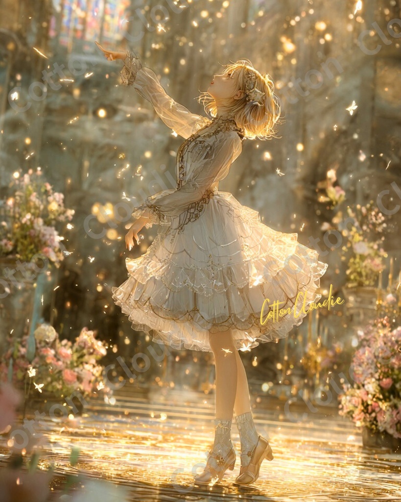 スマホ壁紙|待ち受け|デジタルポスター|黄金の讃歌【Cotton Cloudie】