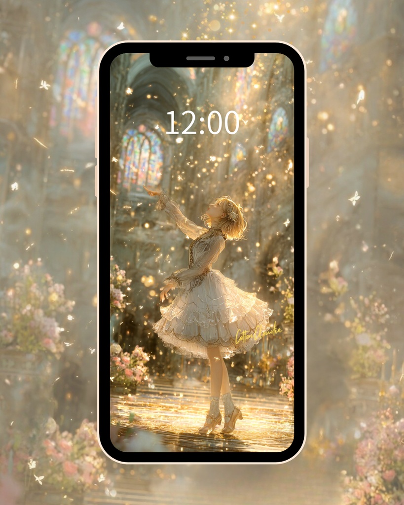 スマホ壁紙|待ち受け|デジタルポスター|黄金の讃歌【Cotton Cloudie】