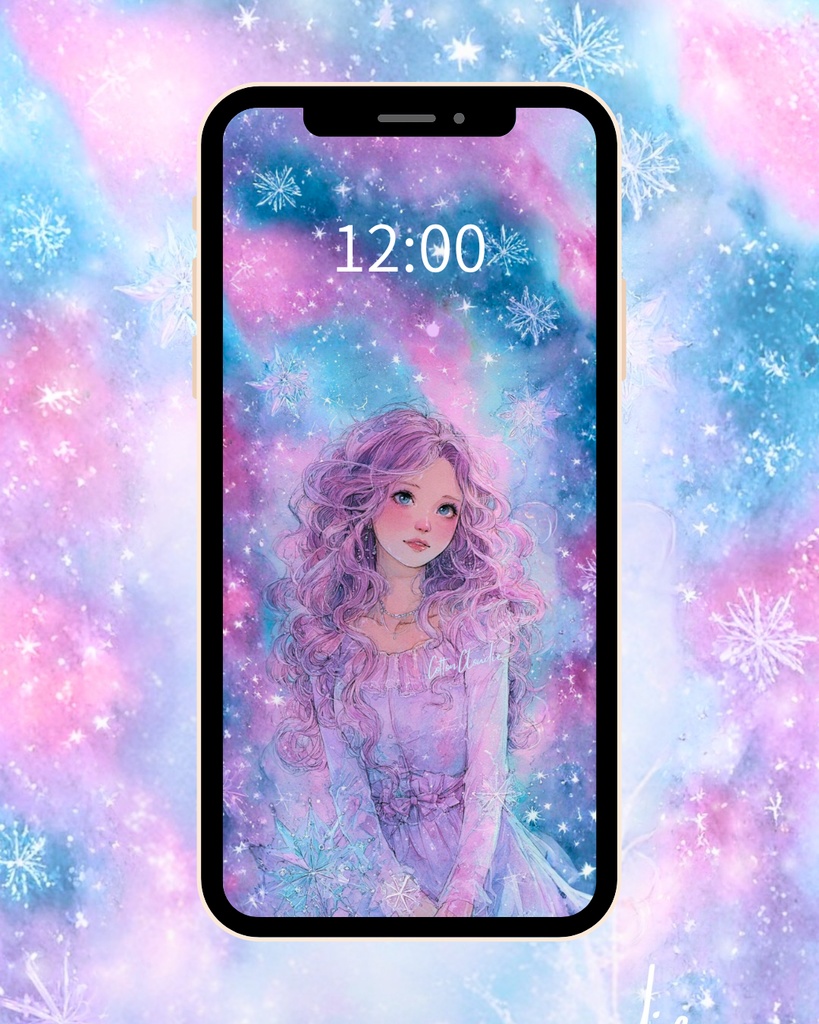 スマホ壁紙|待ち受け|デジタルポスター|スノードロップ・ファンタジア【Cotton Cloudie】