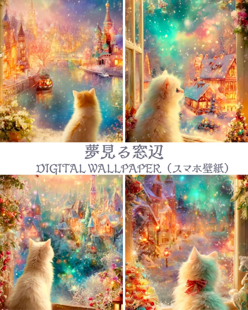 スマホ壁紙｜待ち受け｜夢見る窓辺【Cotton Cloudie】