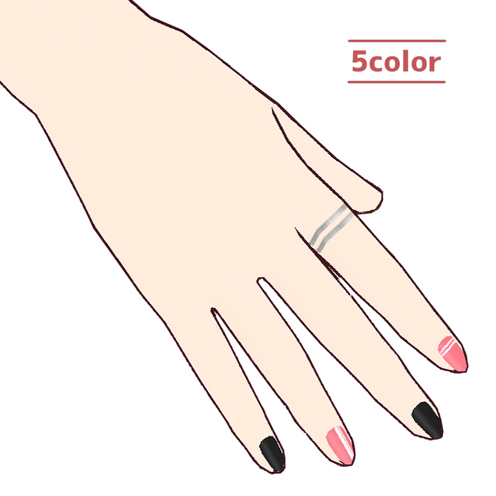 【5color】ラインネイル
