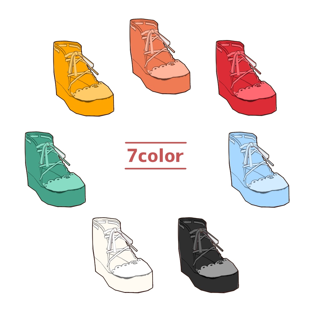 【無料あり】肉球サンダル【7color】