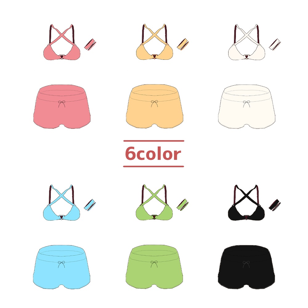 【無料あり】クロスホルター水着【6color】