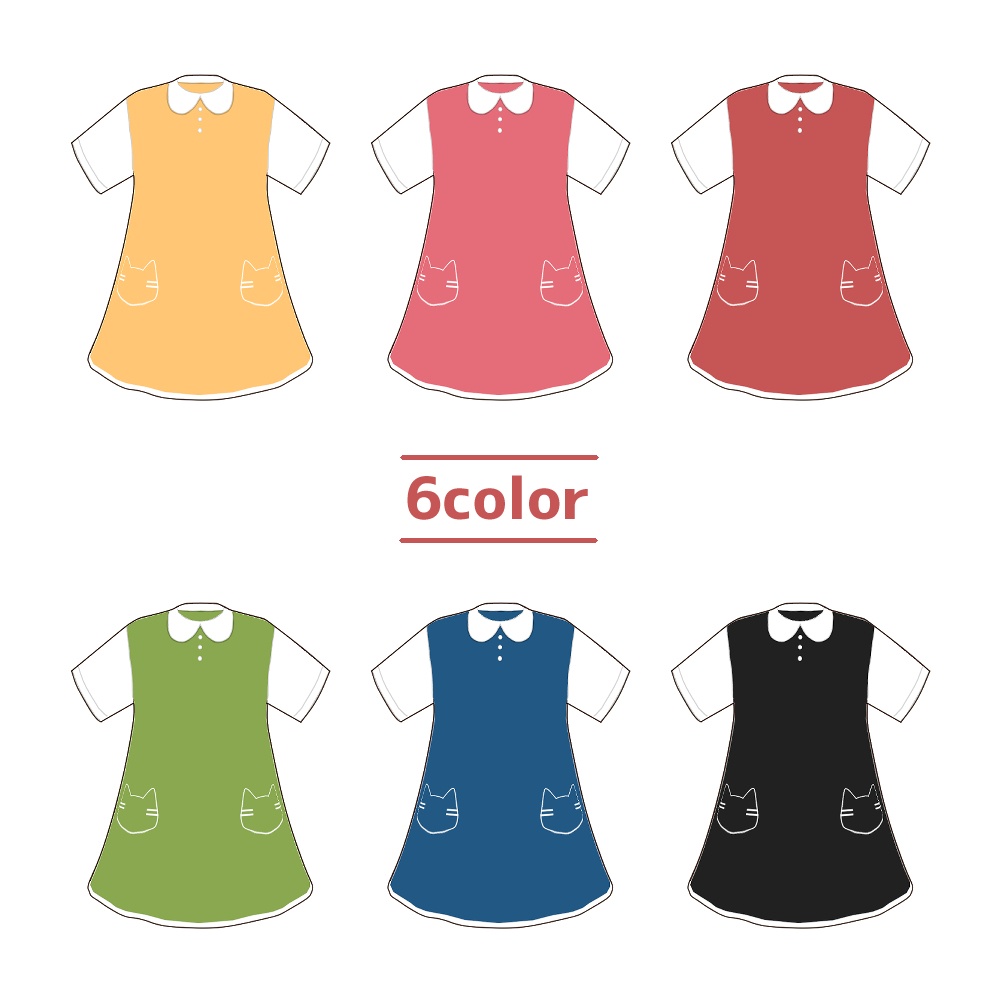 【無料あり】猫ロングTシャツ【6color】