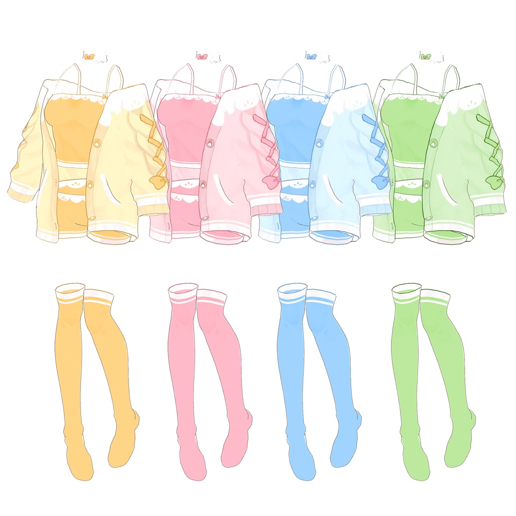 【VRoid】ガーリールームウェア