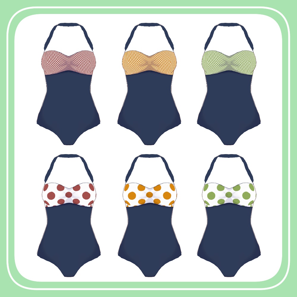 【VRoid】ワンピース水着