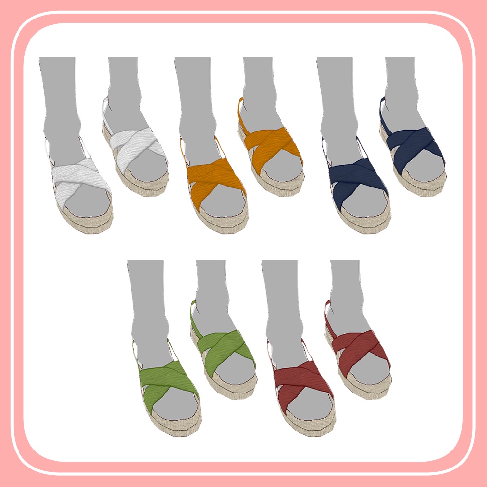 【無料】シンプルサンダル【VRoid】