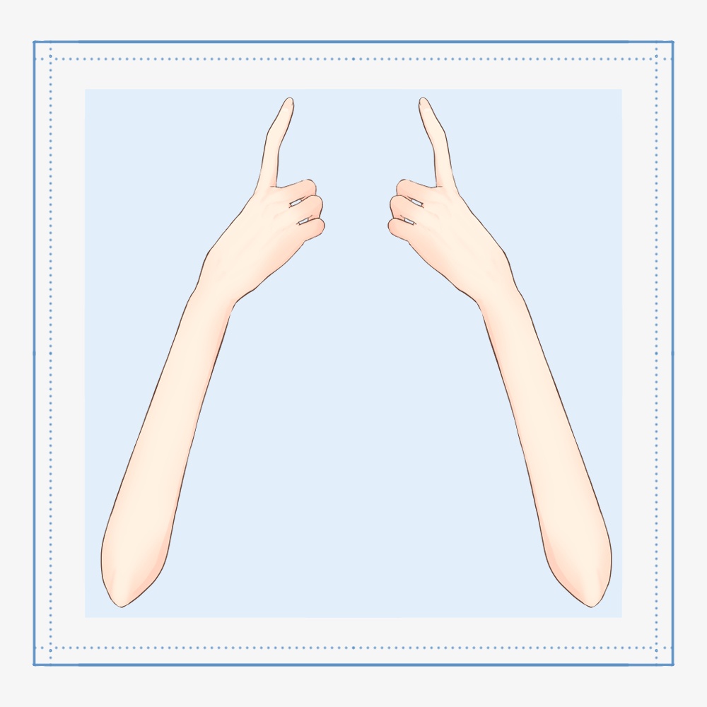 【フリー素材】口元に指をあてる手【右手/左手】