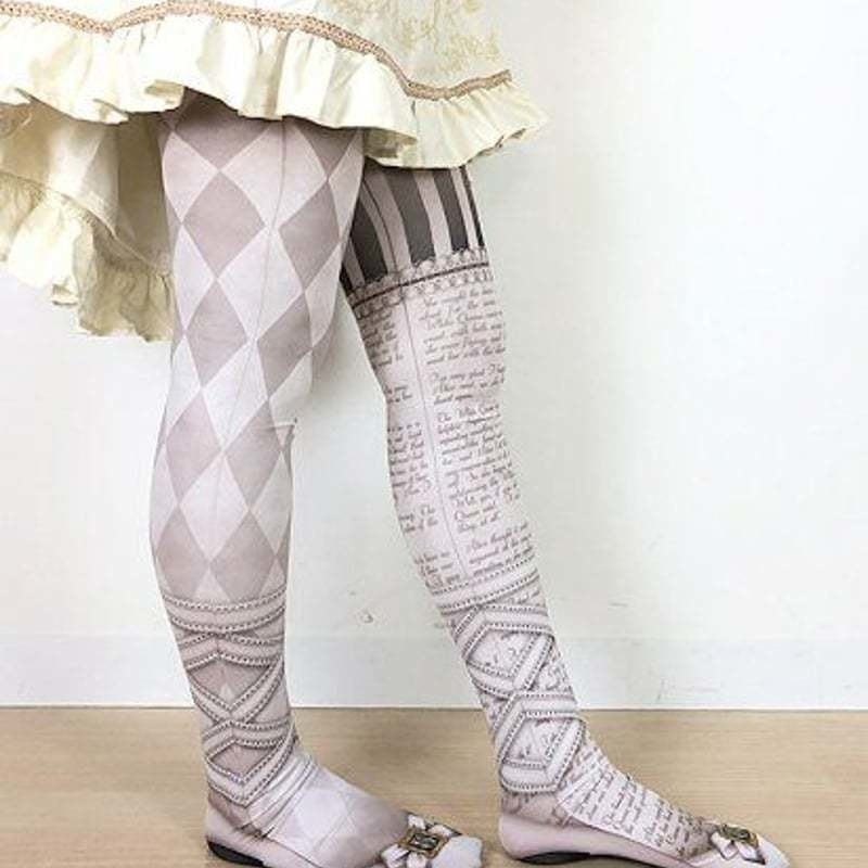 白の女王のタイツ/プラスサイズあり