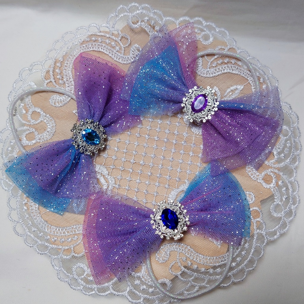 〈恋と深空〉ビジューリボンヘアゴム