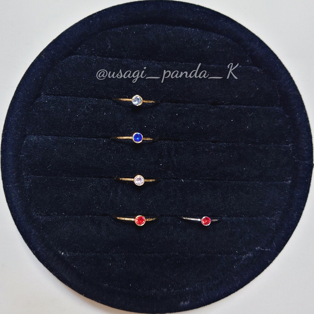 〈恋と深空〉スワロフスキー シンプルリング(13号)