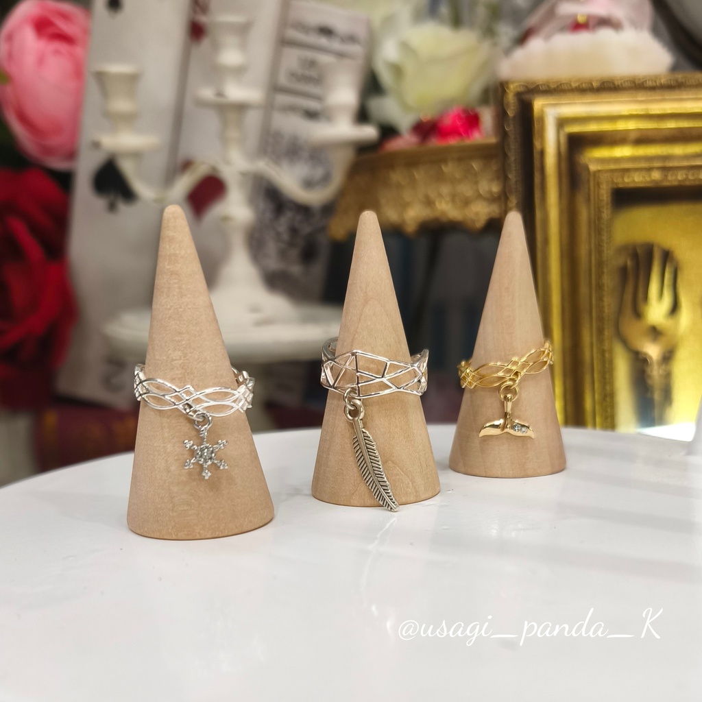 〈恋と深空〉モチーフチャーム付きスカシリング(シルバー)