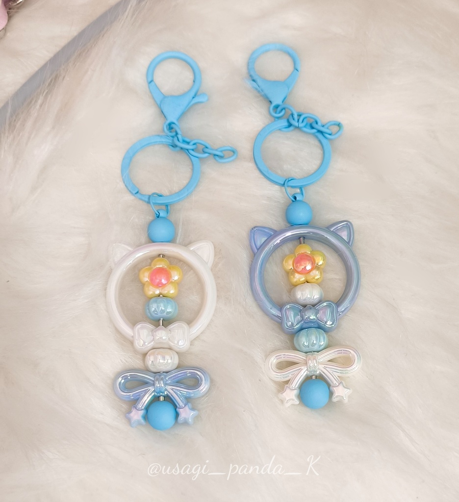 〈恋と深空〉まんまる猫のカスタムキーホルダー