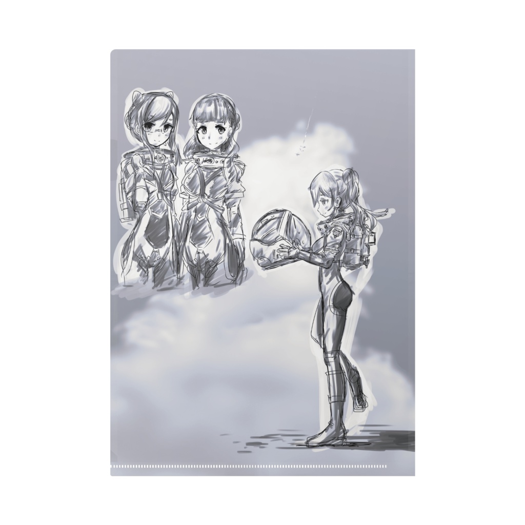 【妄想アイデア】宇宙服と女の子 A4クリアファイル
