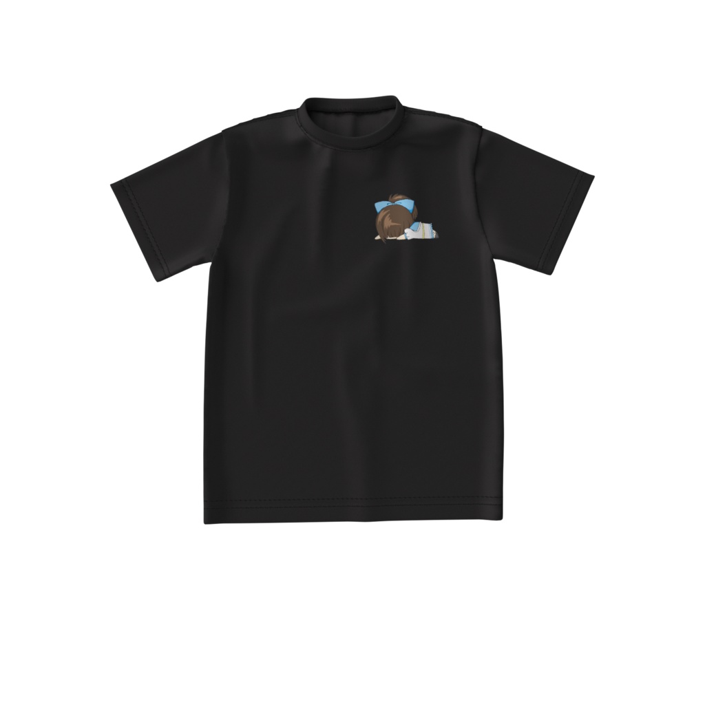 寝てました。_Tシャツ黒