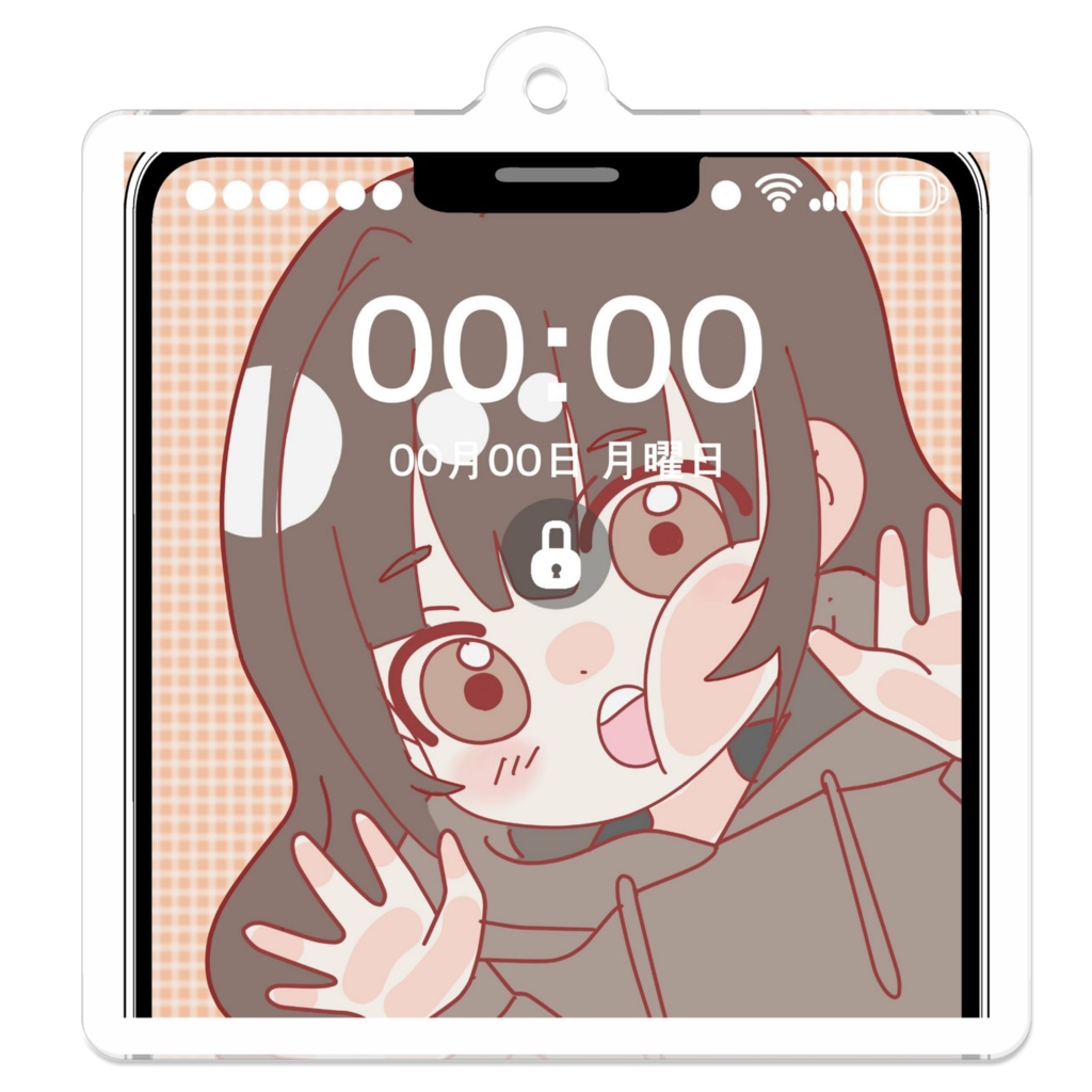 閉じこめこはく_アクリルキーホルダー