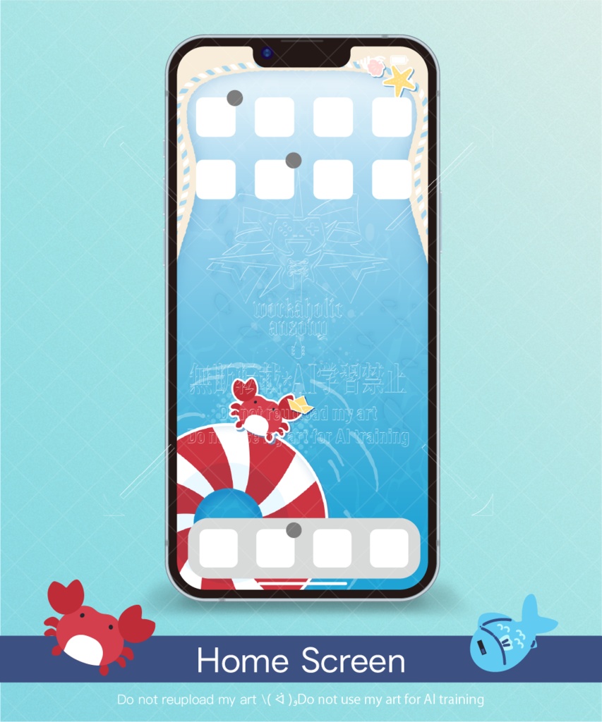 【非公式】sabasameko/スマホ用壁紙セット【概念壁紙】