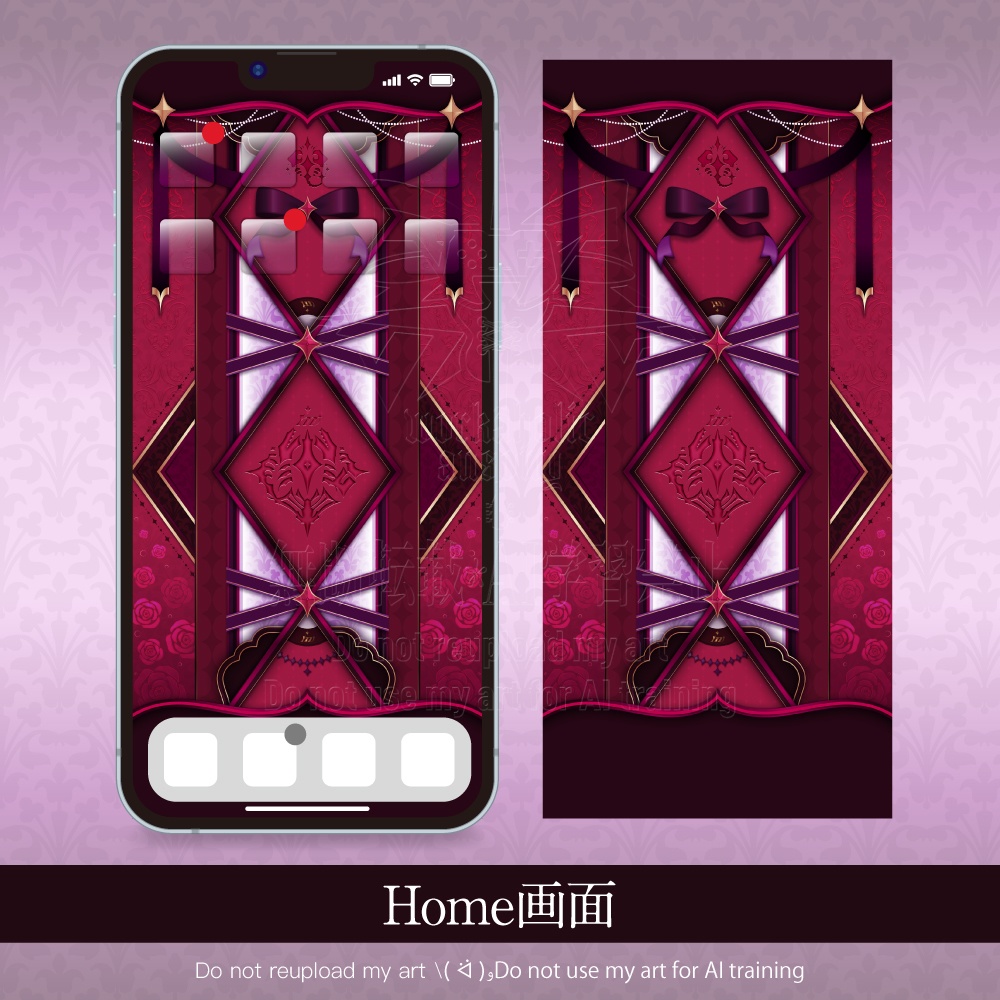 【非公式】壱百満天原サロメ💯🦂/にじさんじスマホ用壁紙【概念壁紙】