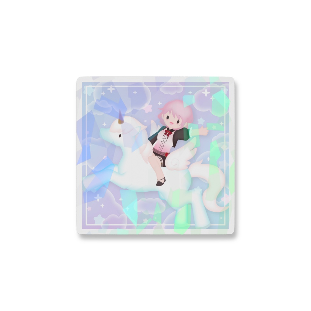 【あんそにぃ活動4周年記念グッズ】キラキラふぁんしーそにホロステッカー:ペガサスver.