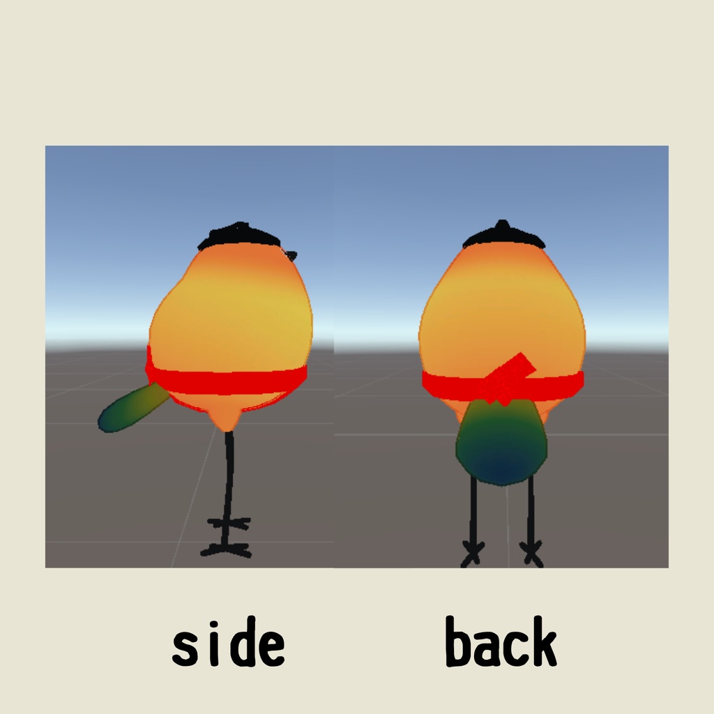 【無料】すもうトリ【Bird/鳥対応】【VRChat想定】