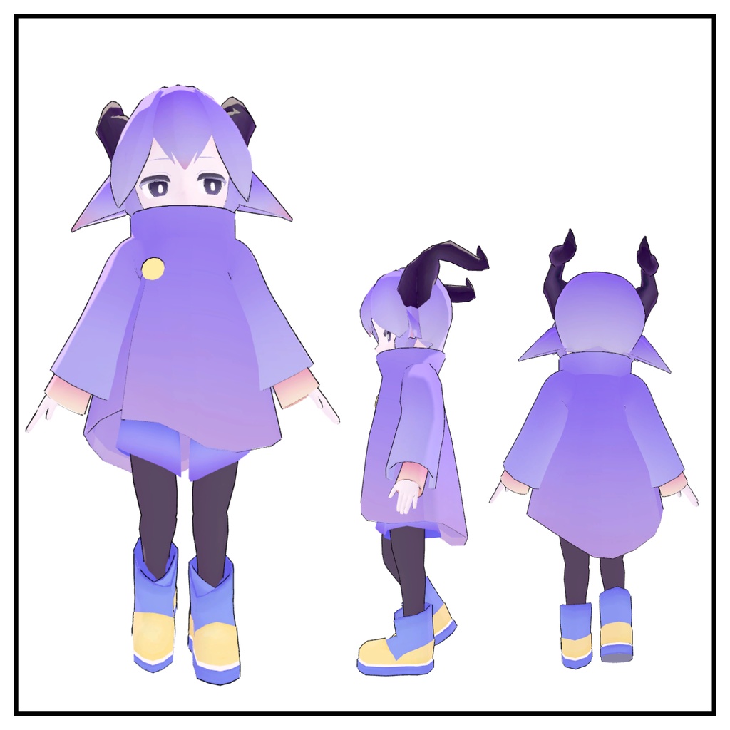 【無料】フタツノ【オリジナル3Dモデル】