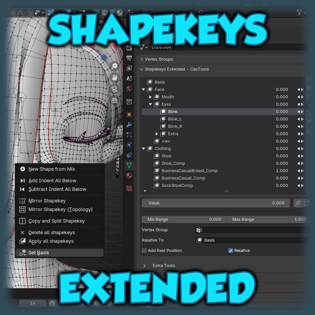 Shapekeys Extended - Blender Add-on | V1.2.0