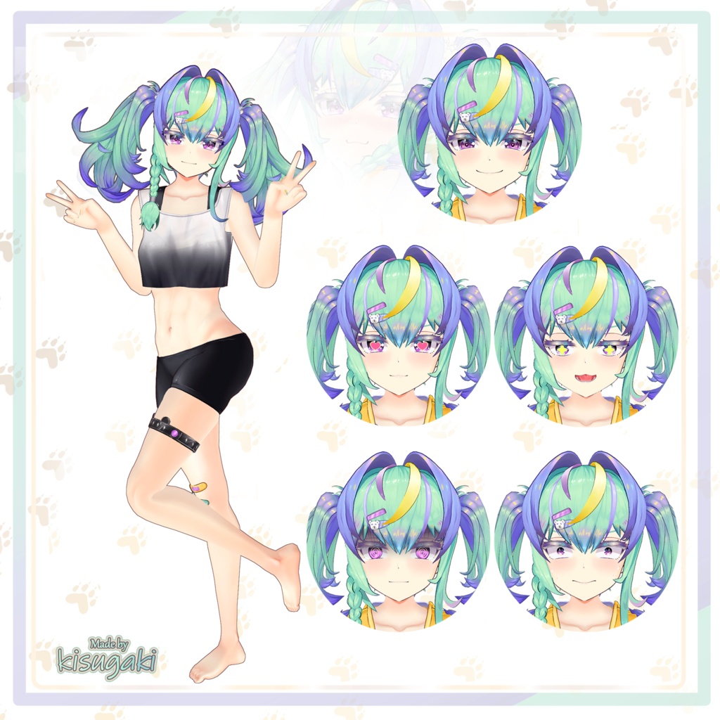 【Free 無料配布】オリジナル3Dアバター 『ミズカ -Mizuka-』