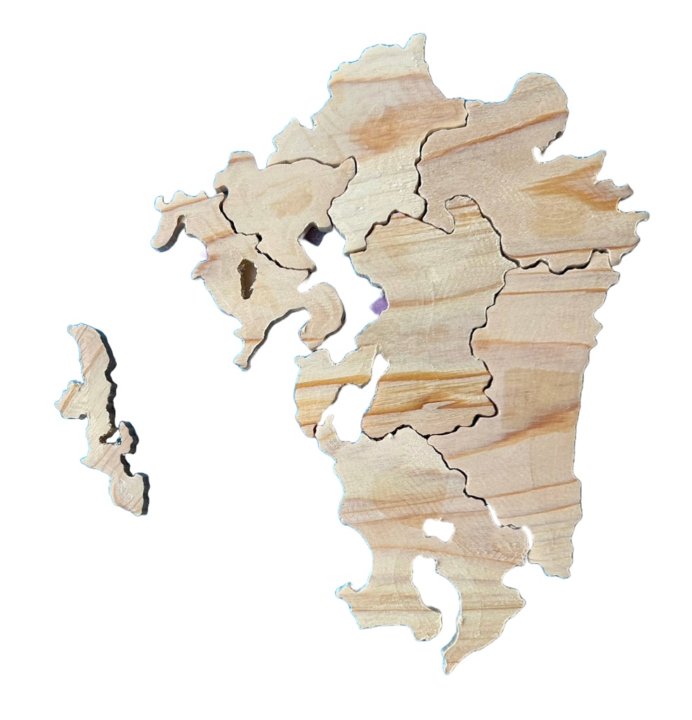 『ジオピース47』(Geo Piece 47)|自由研究に最適!日本地図パズル教材データ(STL/STEP)ダウンロード商材 あなたの3Dプリンタで、地形の美しさと、日本の地理の面白さを、手のひらで感じよう!