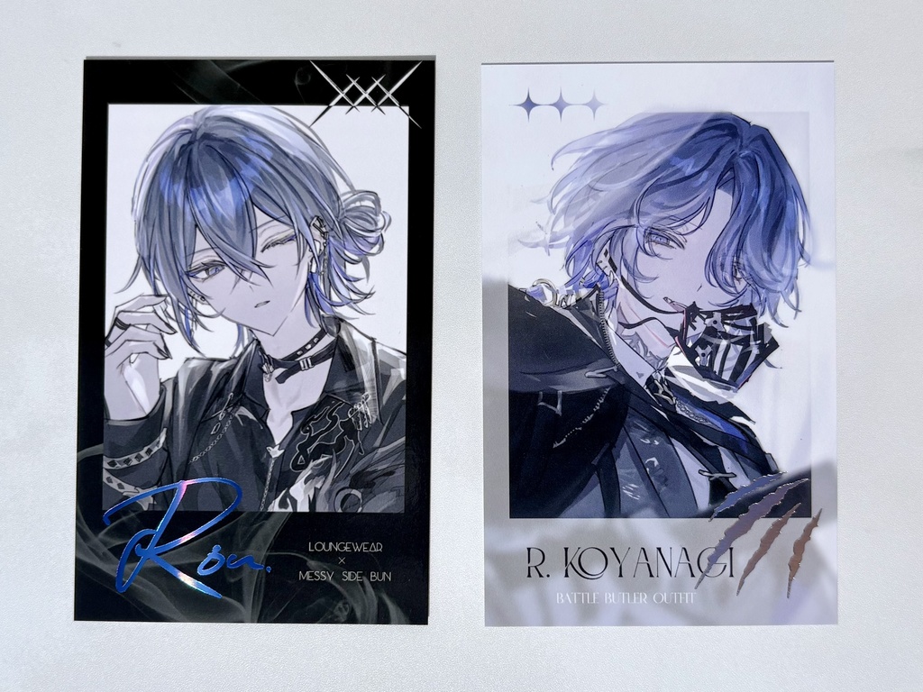 小柳ロウさんチェキ風カード　2枚セット