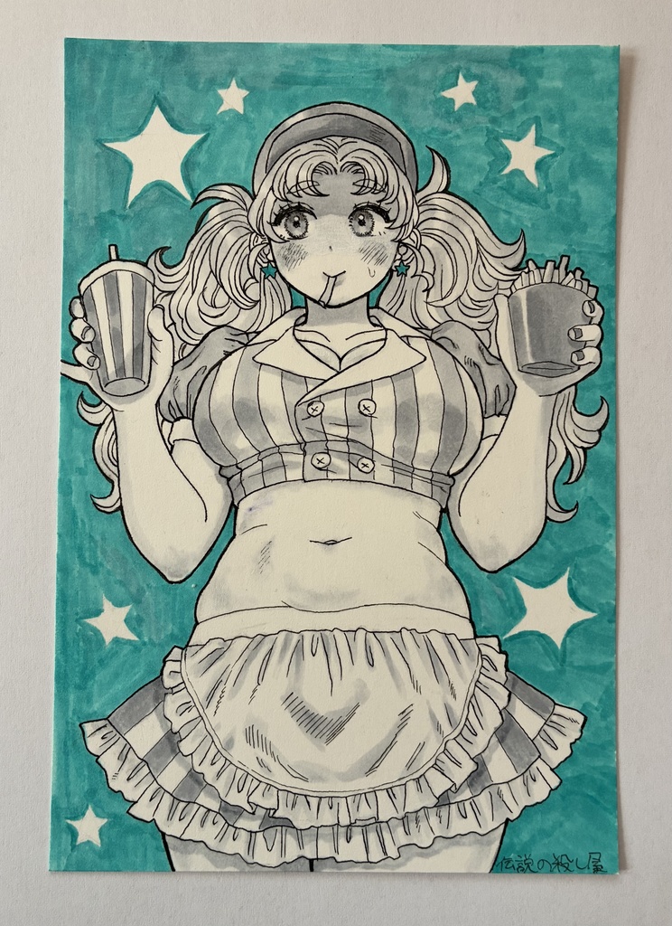 ウェイトレスの絵
